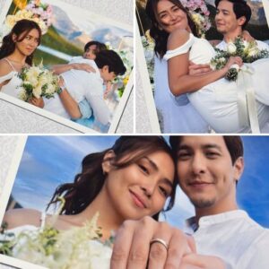 Kathryn Bernardo suddenly confirmed that Alden Richards proposed to her, fans were surprised to see their viral wedding photo, the truth behind it will surprise you, and that is……