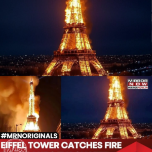 The Eiffel Tower in Paris was evacuated on December 24 after a fire erupted between its first and second floors.