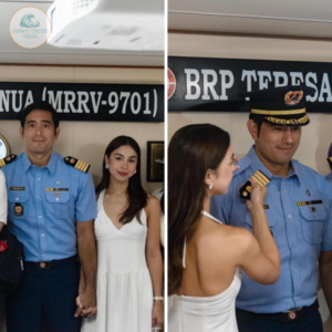 Captain Gerald Anderson with his proud girlfriend Julia Barretto, soon-to-be mother-in-law, and the proudest dad of G!