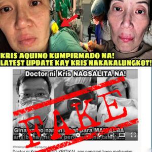 Shocking rumors say Kris Aquino has passed away, but the truth will blow your mind! She’s alive and well! VERA FILES FACT CHECK: Kris Aquino is ALIVE (NG)